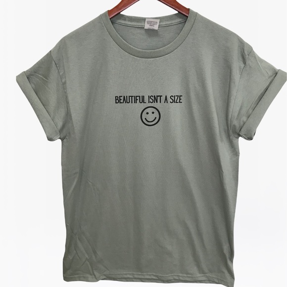 BEAUTIFUL ISN’T A SIZE Unisex Adult 100% Cotton Crewneck T-Shirts - Various - Picture 6 of 17